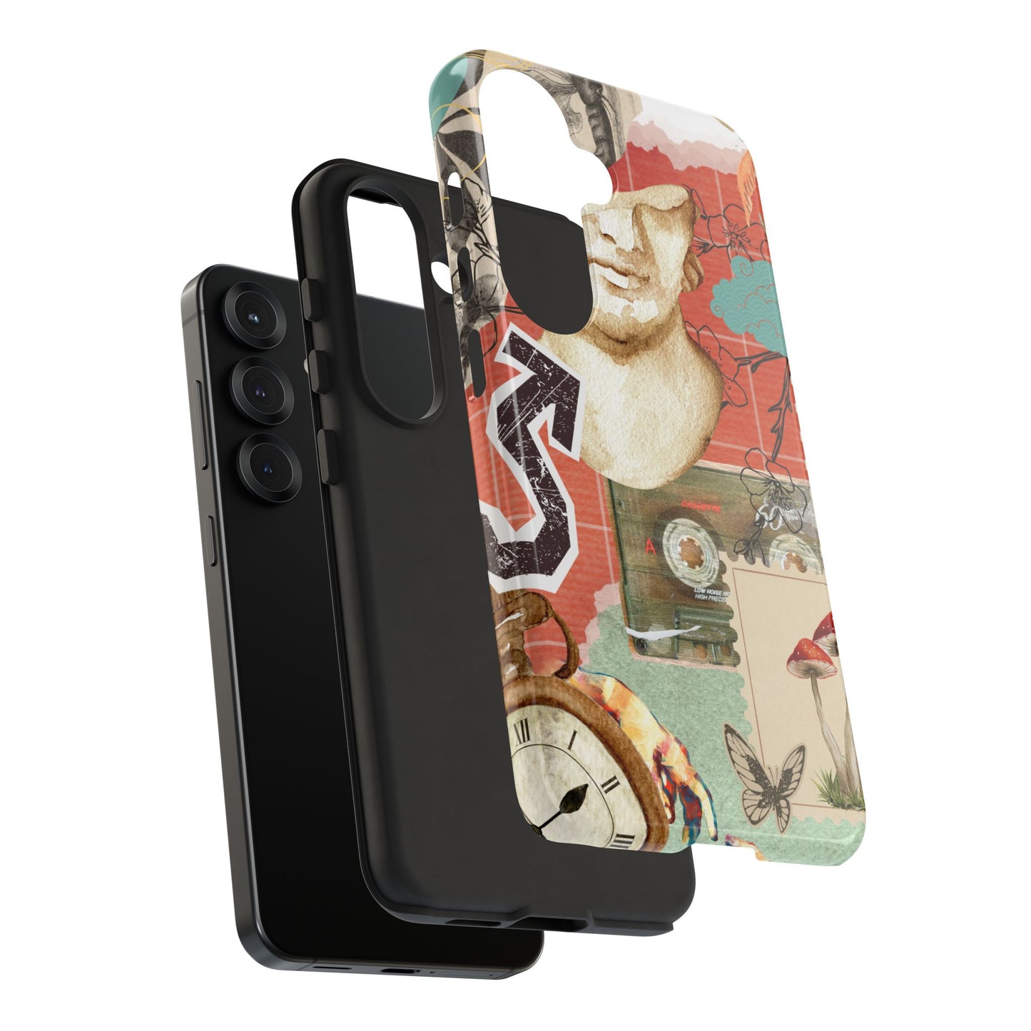 Artistic iPhone Case, Tough Cases with Vintage Design, Unique Phone Cover, Gift for Art Lovers, Protective Case for All Occasions, Vintage Collage Art