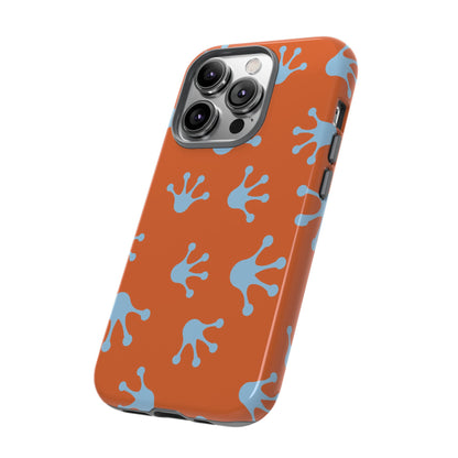 Frog Print Phone Case - Tough Cases, Orange Frog Design, Unique Gift, Fun Accessories, Vibrant Phone Cases, Cool Cases