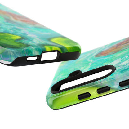 Watercolor Phone Case, Nature Lover Gift, Tough Phone Cover, Phone Accessory, Unique Design for Spring/Summer, Lily Pad, Fish Pond