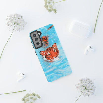 Vibrant Tiger Phone Case, Wildlife Lover Gift, Phone Accessories, Animal Print Case, Summer Vibe, Cool Phone Cover