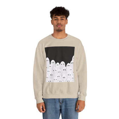 Painted Ghosts Crewneck | Cozy Sweatshirt, Perfect for Halloween, Fall, and Spooky Season