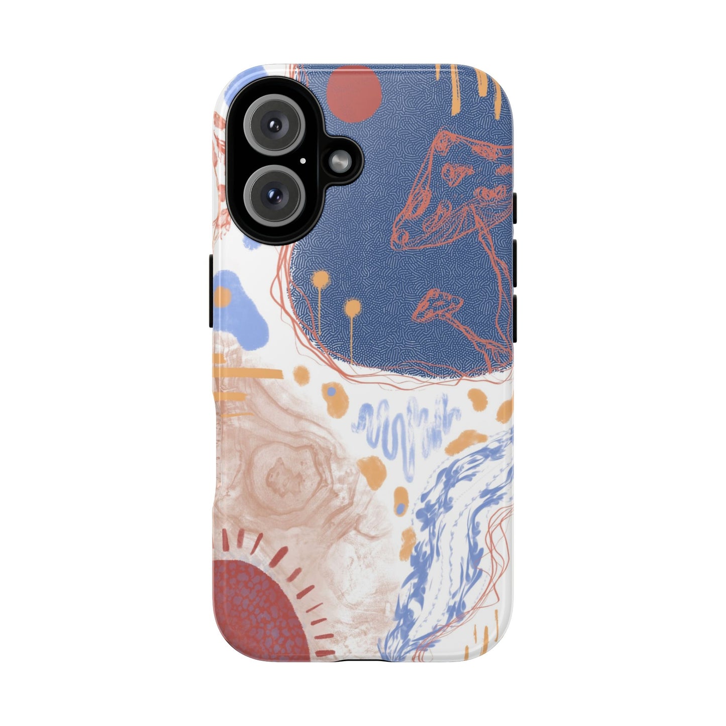 Artistic Phone Case with Abstract Design, Tough Phone Case, Unique Gift, Trendy Accessories, Modern Art Case, Stylish Tech Gear