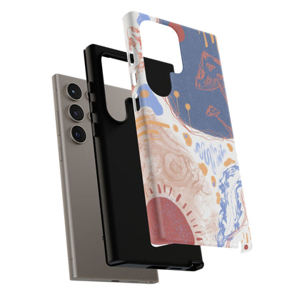Artistic Phone Case with Abstract Design, Tough Phone Case, Unique Gift, Trendy Accessories, Modern Art Case, Stylish Tech Gear