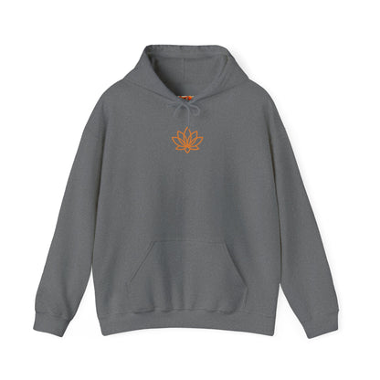 Serene Adventure Hoodie with Lotus Design, Eco-Friendly Sweatshirt for Outdoors, Yoga, Surfing, Beach Days, Mindfulness, Gift for Her, Gift for Him, Kayak Sweatshirt, Outdoor Designs