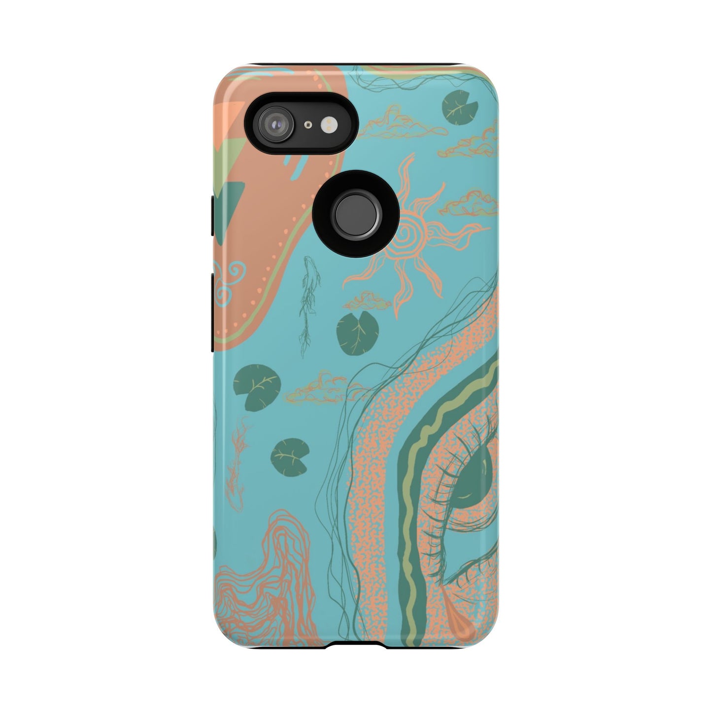 Whimsical Phone Case with Artistic Ocean Design, Floral Phone Cover, Unique Gift for Nature Lovers, Eco-Friendly Cell Accessories, [...]
