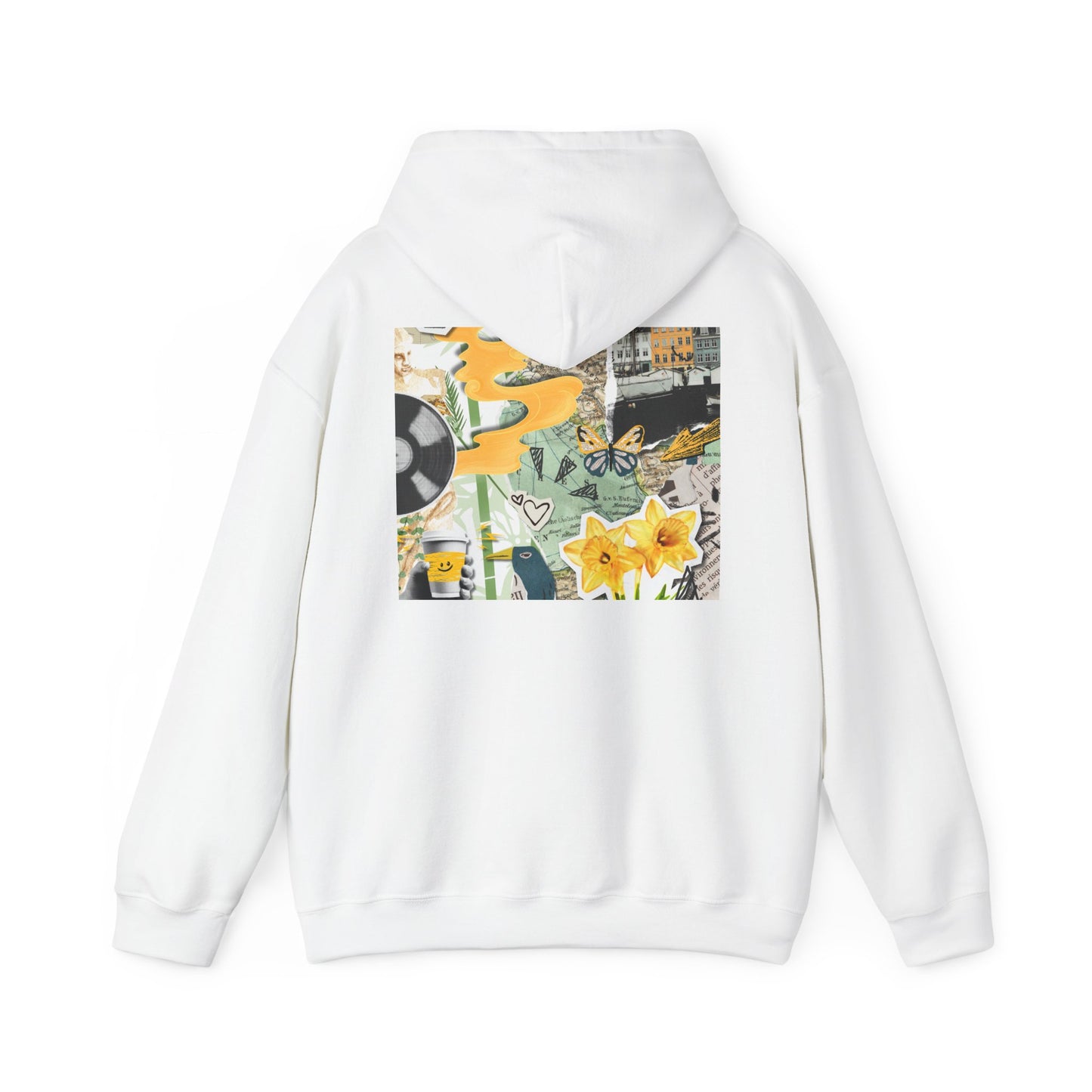 Lotus Flower Unisex Hoodie: Cozy Sweatshirt, Gift for Yoga Lovers, Meditation Apparel, Casual Streetwear, Nature-Inspired Wear, Artsy Collage, Cool Crewnecks