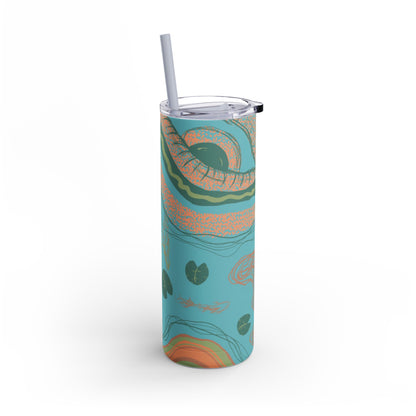 Vibrant Skinny Tumbler, Colorful Drinkware, Reusable Travel Mug, Eco-friendly Gift, Summer Hydration Cup, Stylish Beverage Container