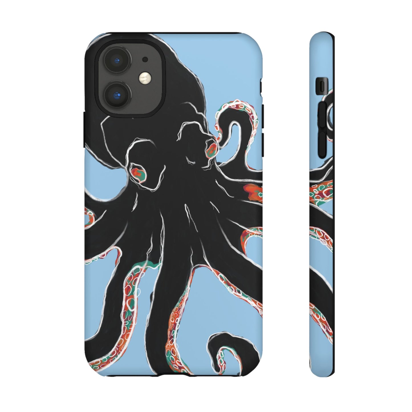 Octopus Tough Phone Case, Sea Creature Design, Ocean Lover Gift, Unique Phone Cover, Underwater Artwork