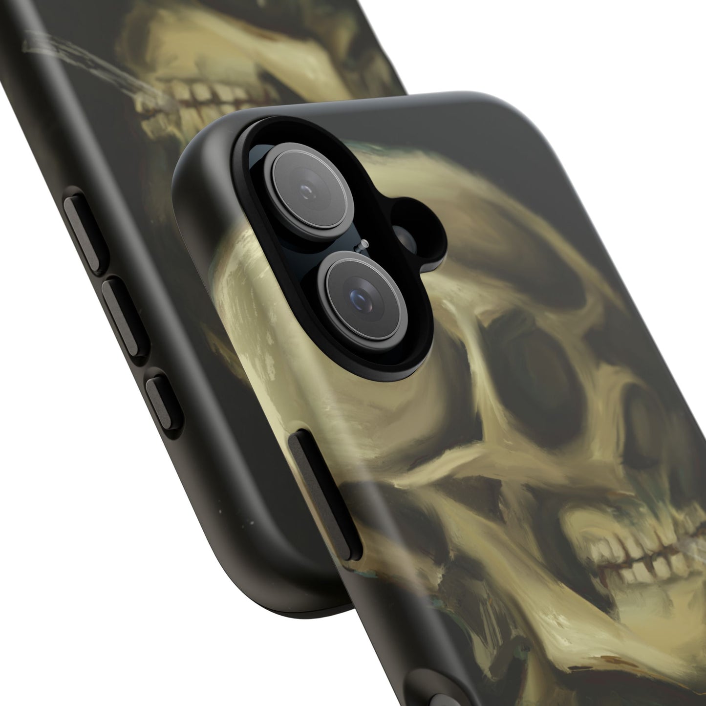 Skull Phone Case - Tough Cases, Macabre Style, Unique Accessories, Perfect for Halloween, Gothic Decor, Edgy Gift Idea | Van Gogh Reimagined, Abstract Twist on  Van Gogh's Skeleton with Burning Cigarette