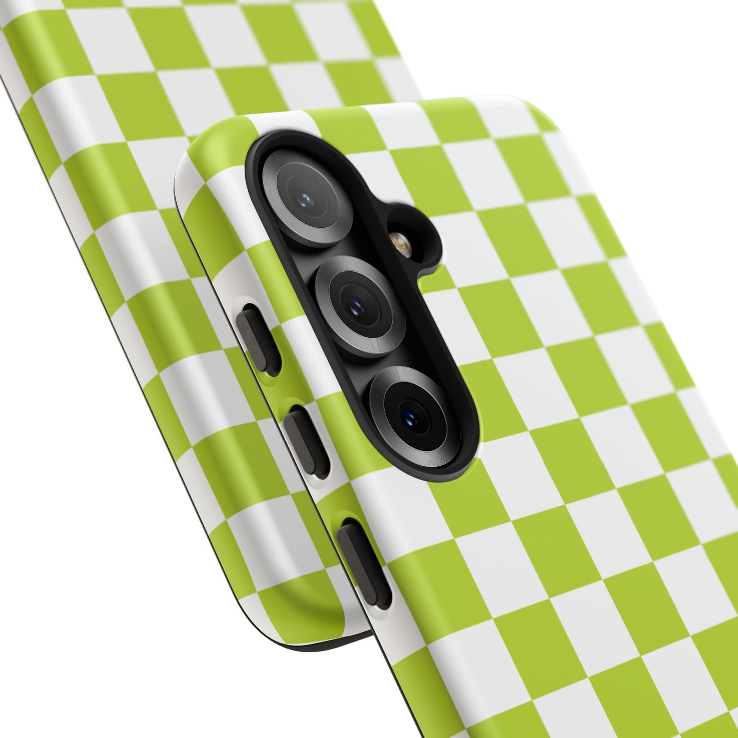 Lively Checker Pattern Phone Case | Tough Cases, Green Checkered Design, Unique Cell Phone Cover, Trendy Accessory, Gift Idea