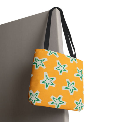 Starry Yellow Tote Bag | Stylish Grocery Tote, Eco-Friendly Bag, Beach Bag, Weekend Getaway, Custom Design