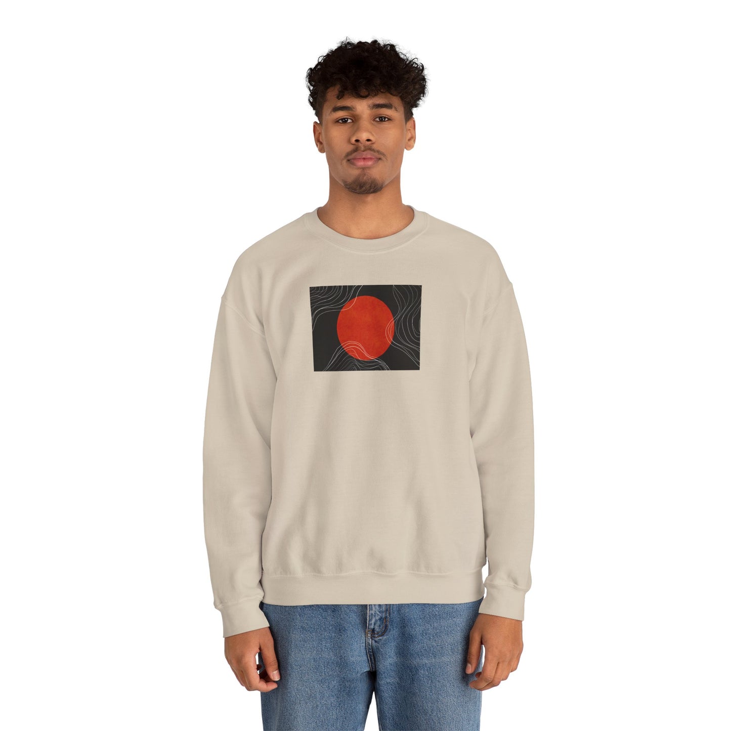 Minimalist Sunset Crewneck Sweatshirt, Cozy Unisex Sweater for Everyday Wear, Gift for Fall, Layering Essential