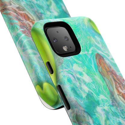 Watercolor Phone Case, Nature Lover Gift, Tough Phone Cover, Phone Accessory, Unique Design for Spring/Summer, Lily Pad, Fish Pond
