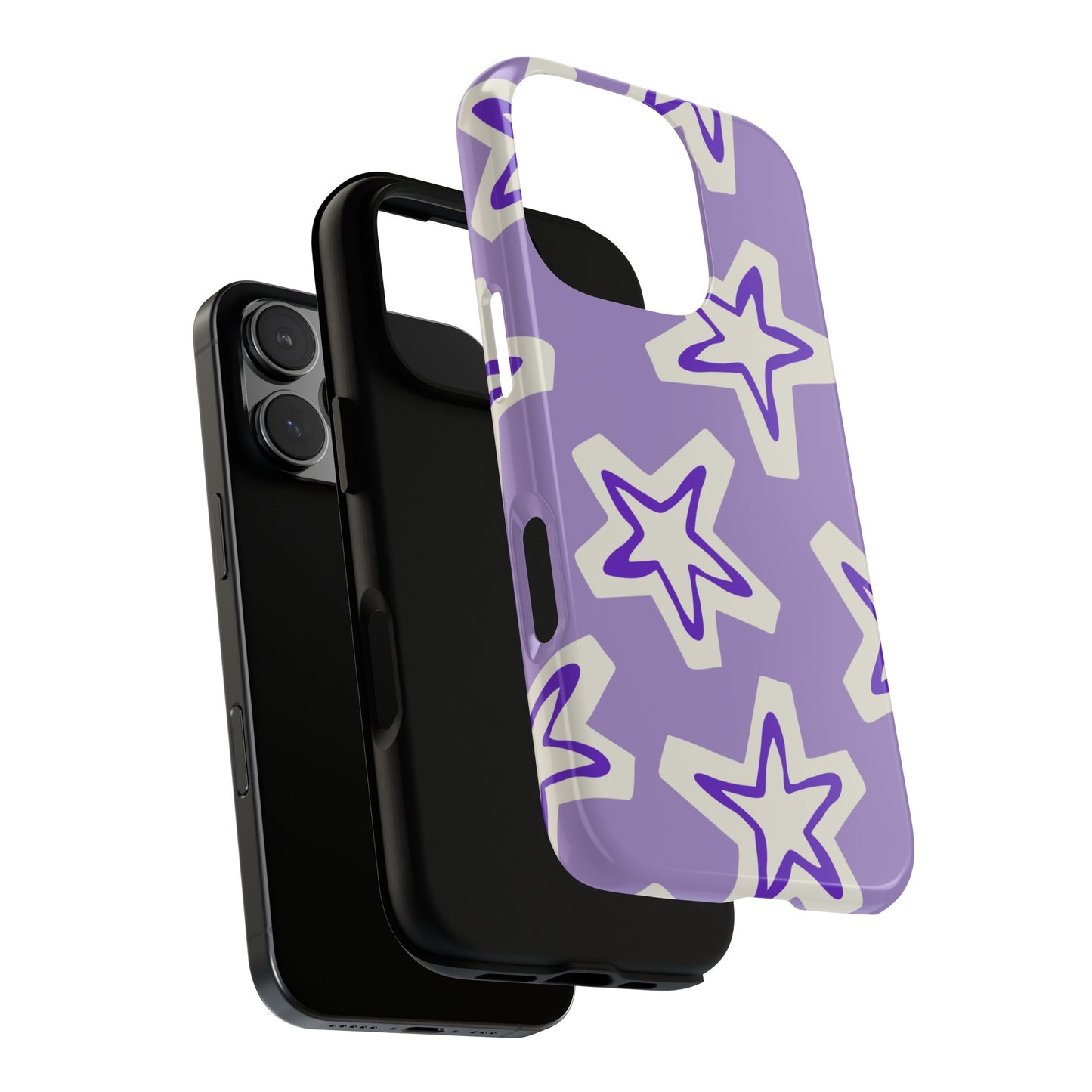Starry Pattern Phone Case, Cute Star Design, Tough Phone Cover, Gifts for Her, Stylish Phone Accessory