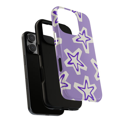 Starry Pattern Phone Case, Cute Star Design, Tough Phone Cover, Gifts for Her, Stylish Phone Accessory