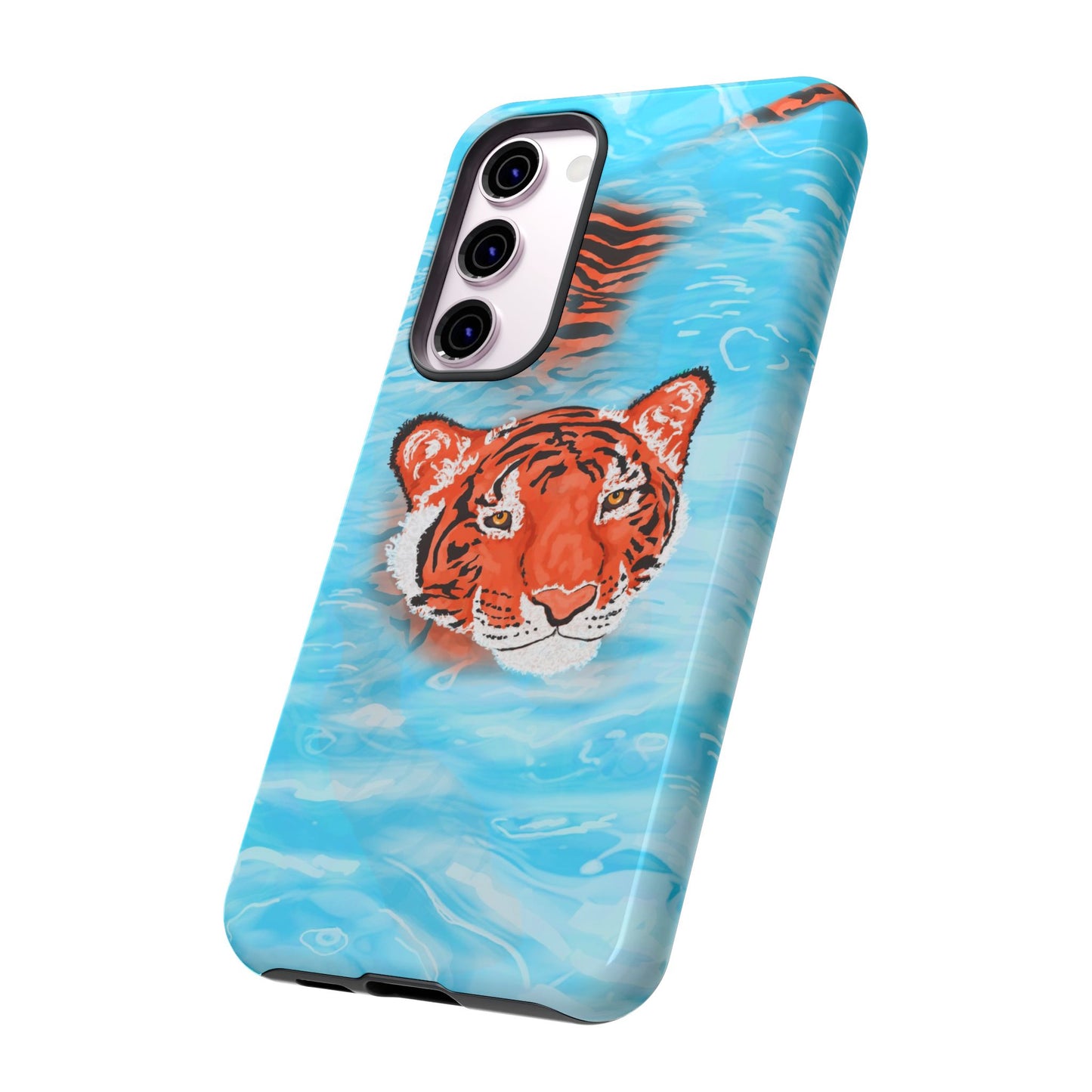 Vibrant Tiger Phone Case, Wildlife Lover Gift, Phone Accessories, Animal Print Case, Summer Vibe, Cool Phone Cover