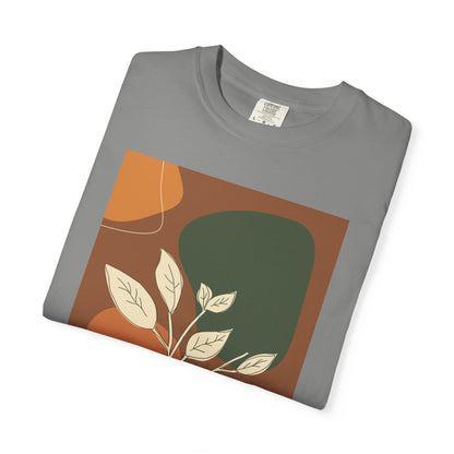 Boho Leafy T-Shirt, Unisex Short Sleeve Tee, Casual Wear, Earthy Aesthetic, Gifts for Nature Lovers, Comfortable Everyday Style