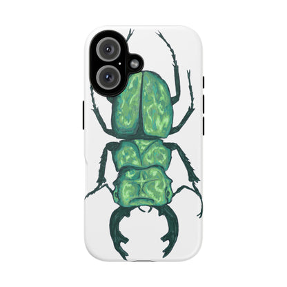 Green Beetle Phone Case - Tough Cases, Insect Lover Gift, Nature Lover Accessory, Unique Phone Cover, Eco-Friendly Design