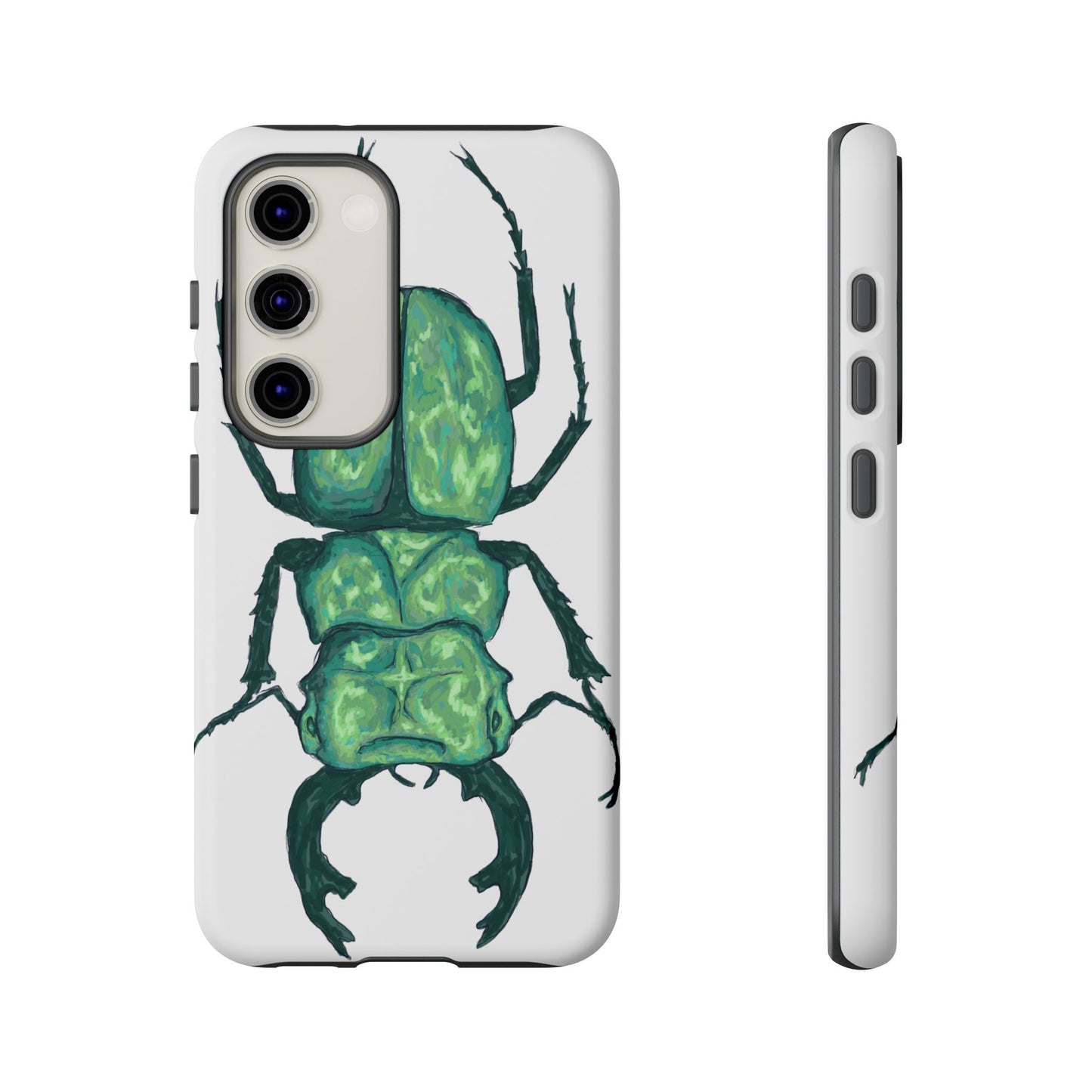 Green Beetle Phone Case - Tough Cases, Insect Lover Gift, Nature Lover Accessory, Unique Phone Cover, Eco-Friendly Design