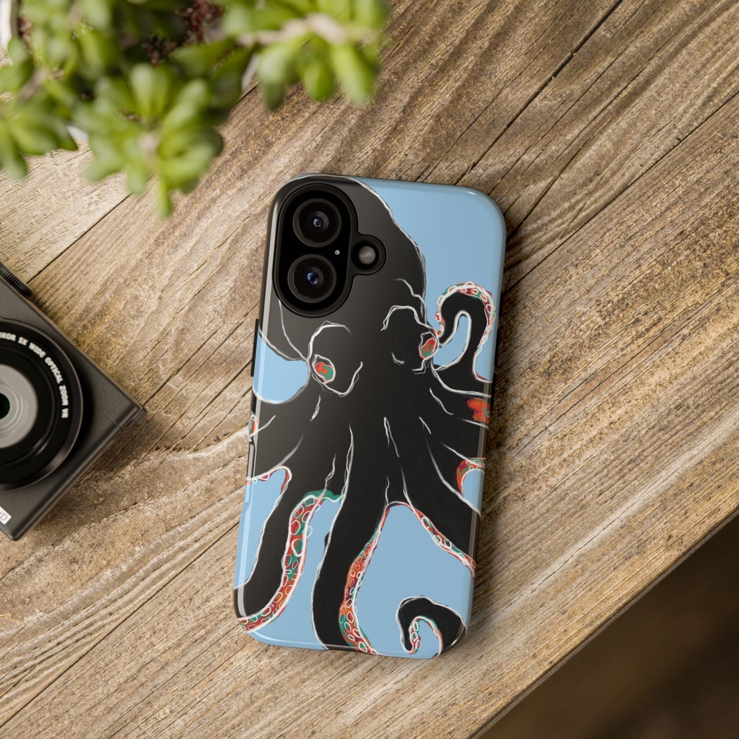 Octopus Tough Phone Case, Sea Creature Design, Ocean Lover Gift, Unique Phone Cover, Underwater Artwork