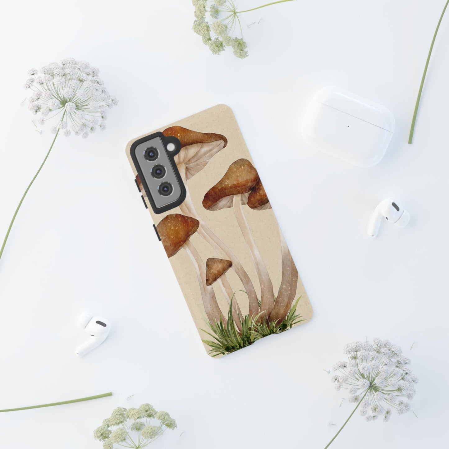 Mushroom Phone Case - Nature Lover, Eco-Friendly Gift, Cute Cell Phone Cover, Aesthetic Tech Accessory, Unique Fall Decor, Artsy Phone Cases, Cute, Gift for Her, Nature-inspired Designs, Durable Cases