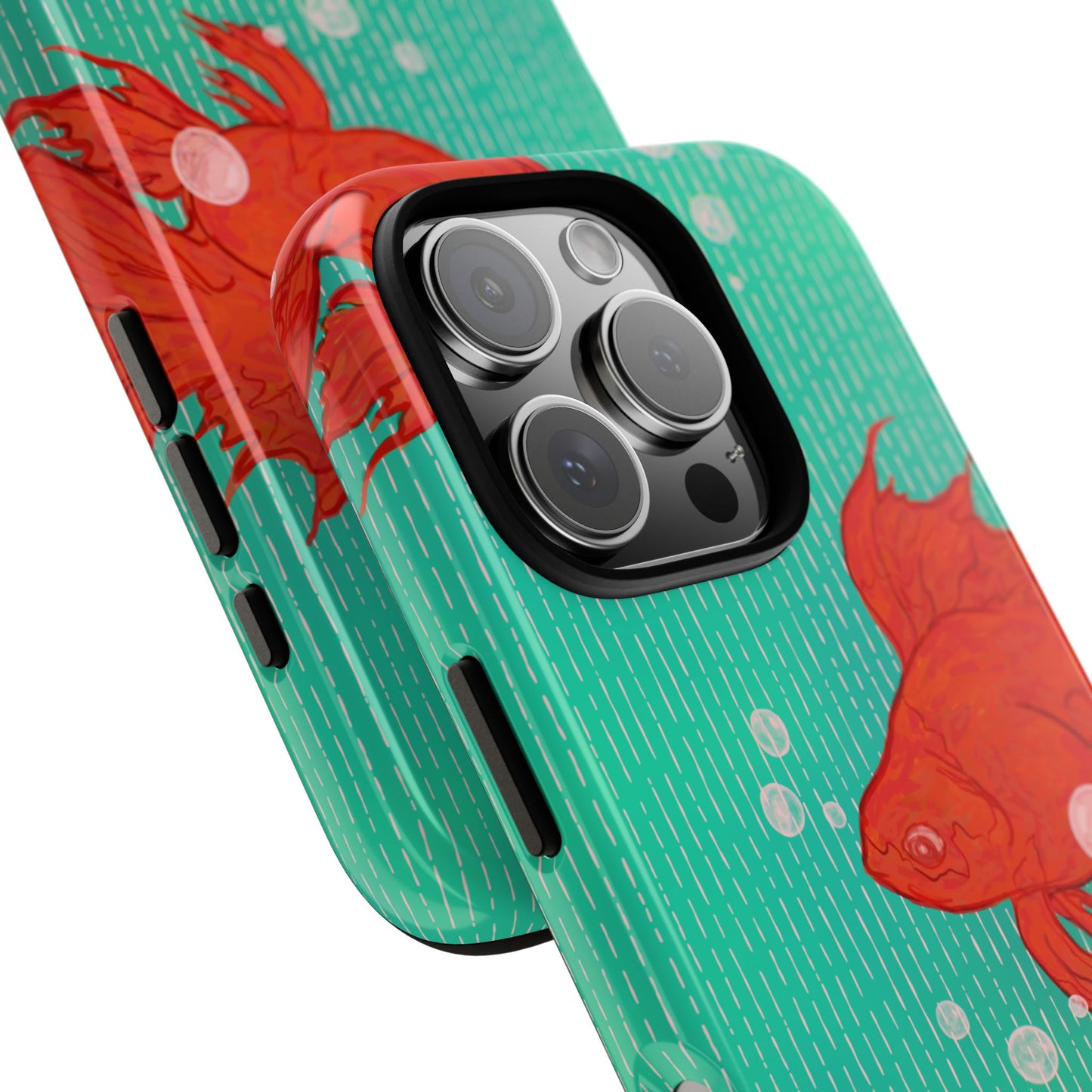 Vibrant Goldfish Phone Case, Colorful iPhone Cover, Ocean Vibe Accessory, Unique Gift for Fish Lovers, Cute Phone Cases