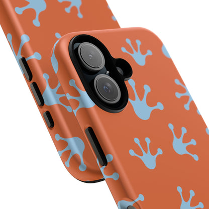 Frog Print Phone Case - Tough Cases, Orange Frog Design, Unique Gift, Fun Accessories, Vibrant Phone Cases, Cool Cases