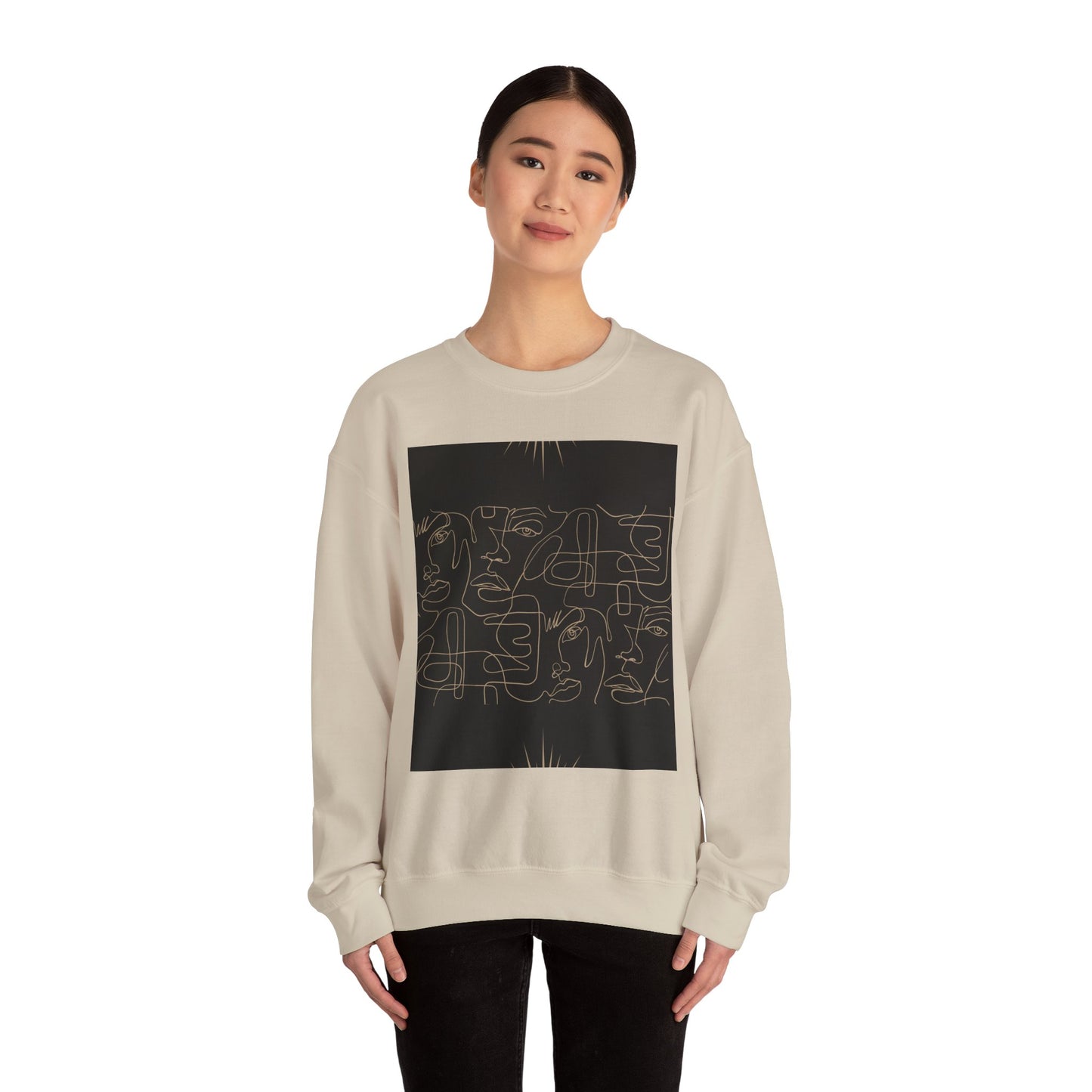 Stylish Unisex Crewneck Sweatshirt - Modern Art Design, Cozy Gift for Him/Her, Perfect for Fall, Casual Wear, Art Lovers, Abstract, Minimalist, Autumn Vibes