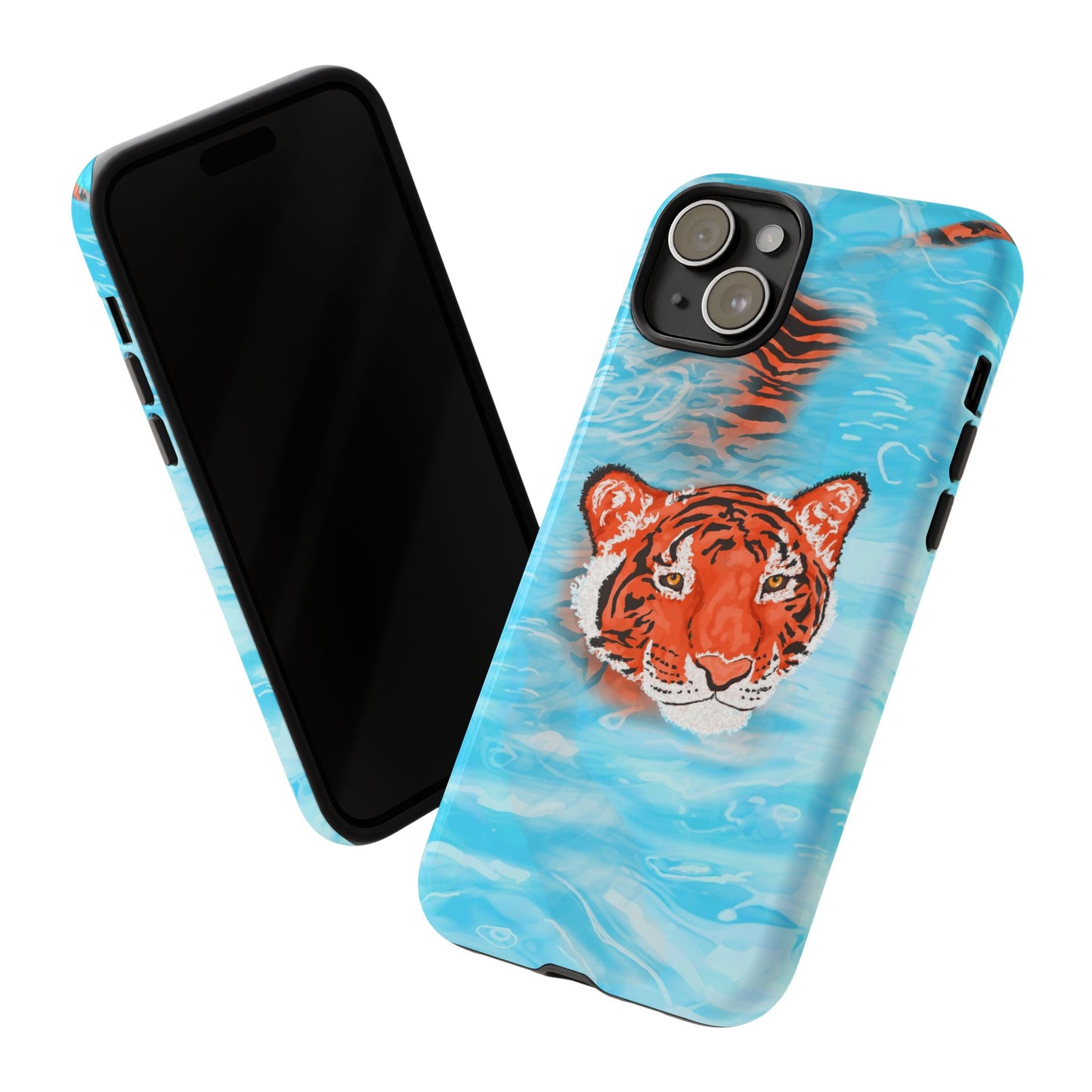 Vibrant Tiger Phone Case, Wildlife Lover Gift, Phone Accessories, Animal Print Case, Summer Vibe, Cool Phone Cover