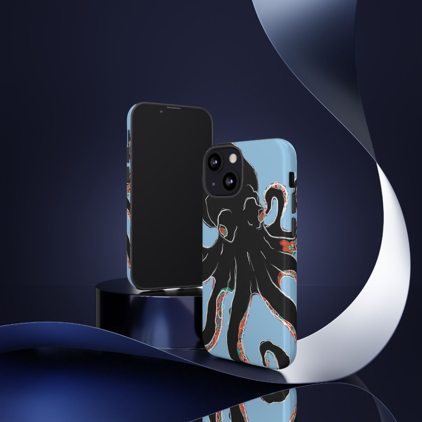 Octopus Tough Phone Case, Sea Creature Design, Ocean Lover Gift, Unique Phone Cover, Underwater Artwork