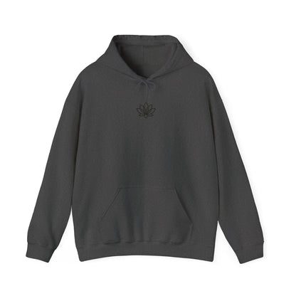 Lotus & Sun Graphic Hoodie - Cozy Unisex Sweatshirt, Trendy Casual Wear, Yoga Gift, Inspirational Apparel, Relaxed Style