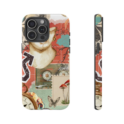 Artistic iPhone Case, Tough Cases with Vintage Design, Unique Phone Cover, Gift for Art Lovers, Protective Case for All Occasions, Vintage Collage Art
