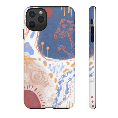 Artistic Phone Case with Abstract Design, Tough Phone Case, Unique Gift, Trendy Accessories, Modern Art Case, Stylish Tech Gear