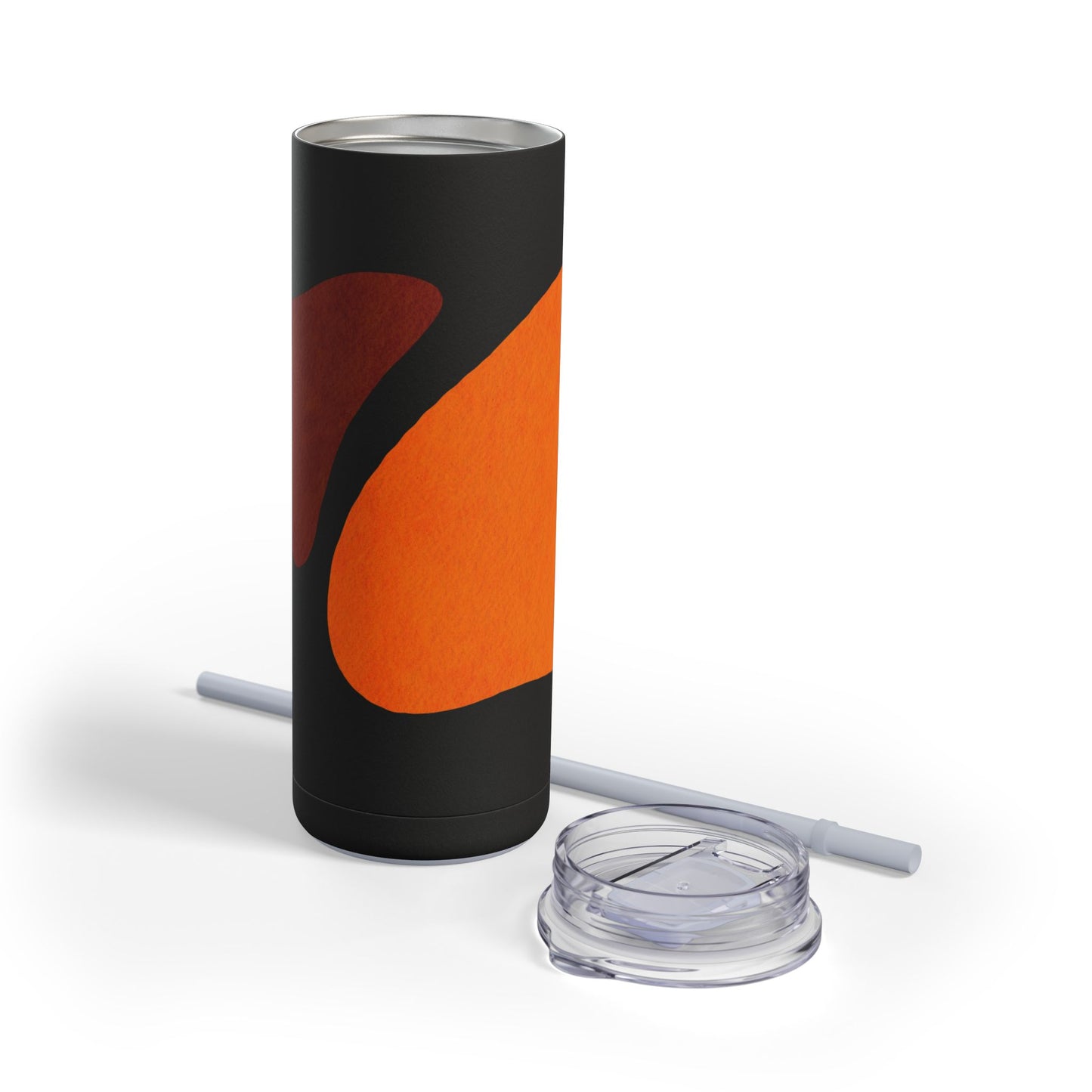Modern Abstract Skinny Tumbler with Straws, Trendy Drinkware for Stylish Hydration, Ideal for Gifts, Home, and Parties