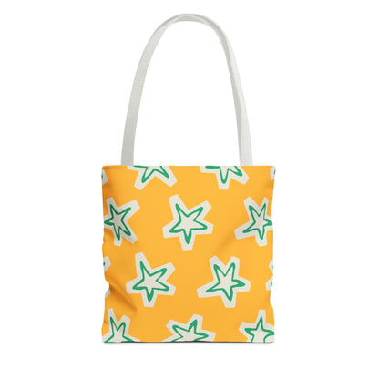 Starry Yellow Tote Bag | Stylish Grocery Tote, Eco-Friendly Bag, Beach Bag, Weekend Getaway, Custom Design