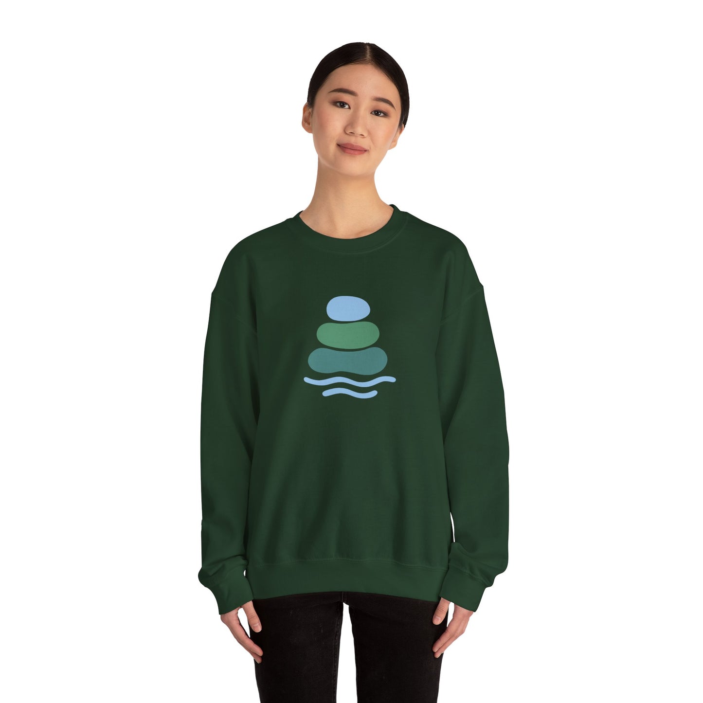 Serene Balance Crewneck Sweatshirt, Cozy Layering Piece, Casual Everyday Wear, Ideal for Relaxation, Gift for Mindfulness Enthusiasts