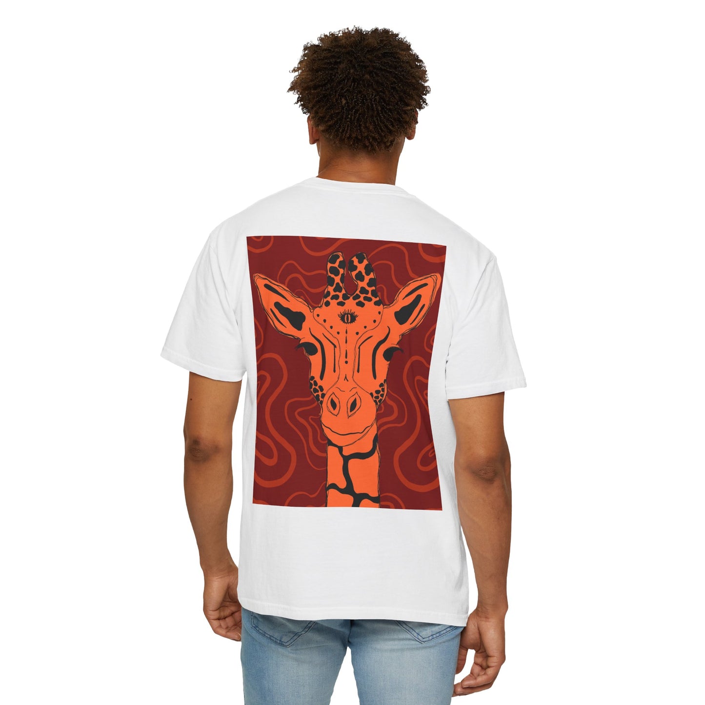 Vibrant Giraffe Graphic Tee, Unisex T-shirt, Gift for Animal Lovers, Casual Wear, Nature-Themed Apparel, Unique Graphic Shirt