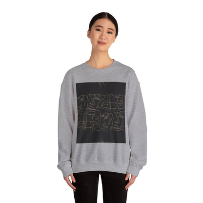 Stylish Unisex Crewneck Sweatshirt - Modern Art Design, Cozy Gift for Him/Her, Perfect for Fall, Casual Wear, Art Lovers, Abstract, Minimalist, Autumn Vibes