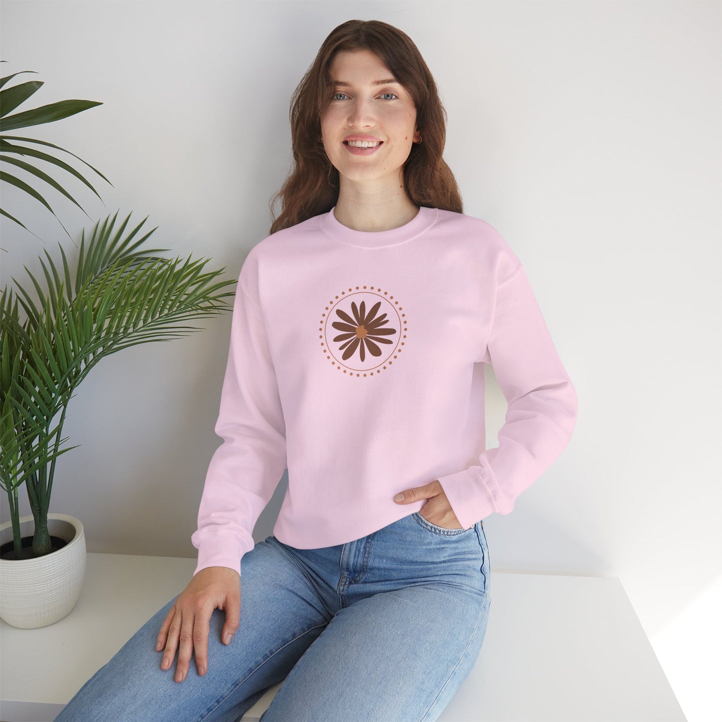 Floral Crewneck Sweatshirt, Cozy, Unisex, Gifts for Her, Casual Wear, Trendy Sweatshirt, Perfect for Fall