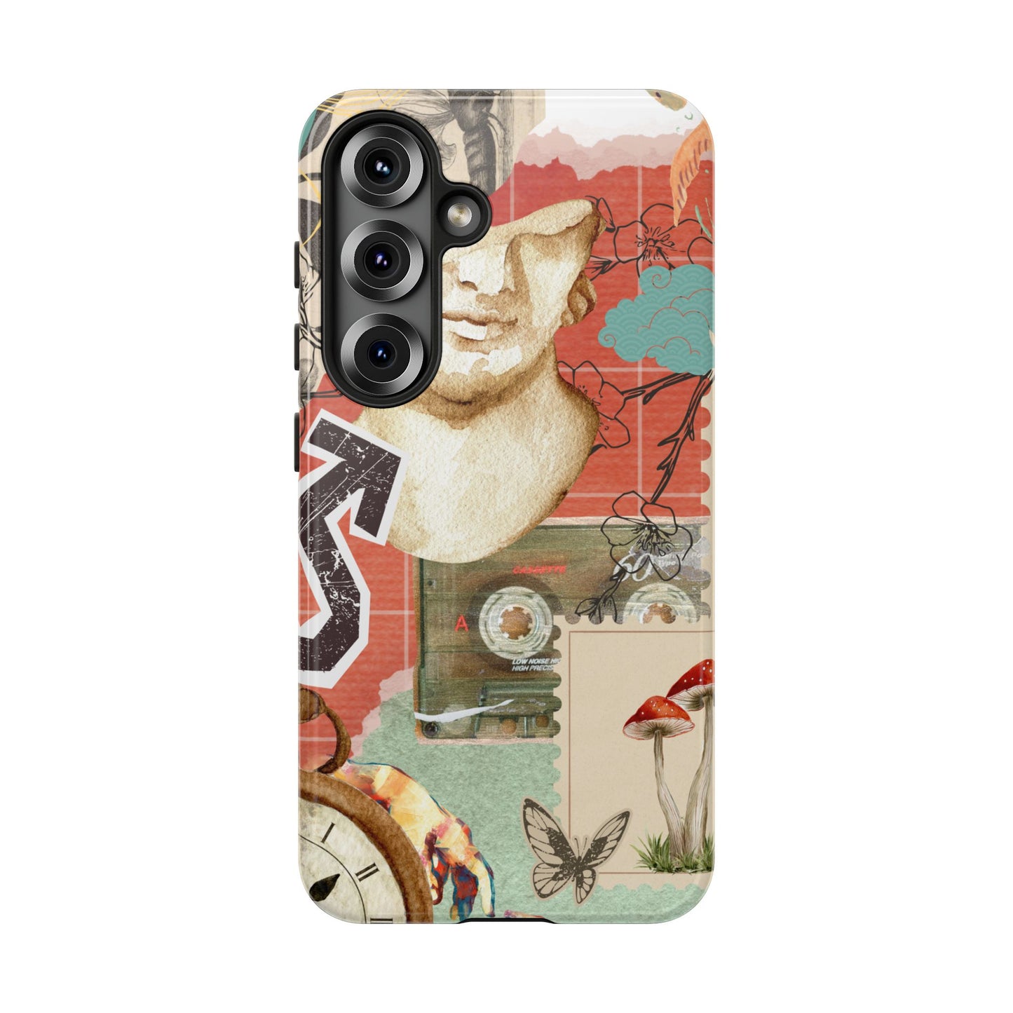 Artistic iPhone Case, Tough Cases with Vintage Design, Unique Phone Cover, Gift for Art Lovers, Protective Case for All Occasions, Vintage Collage Art