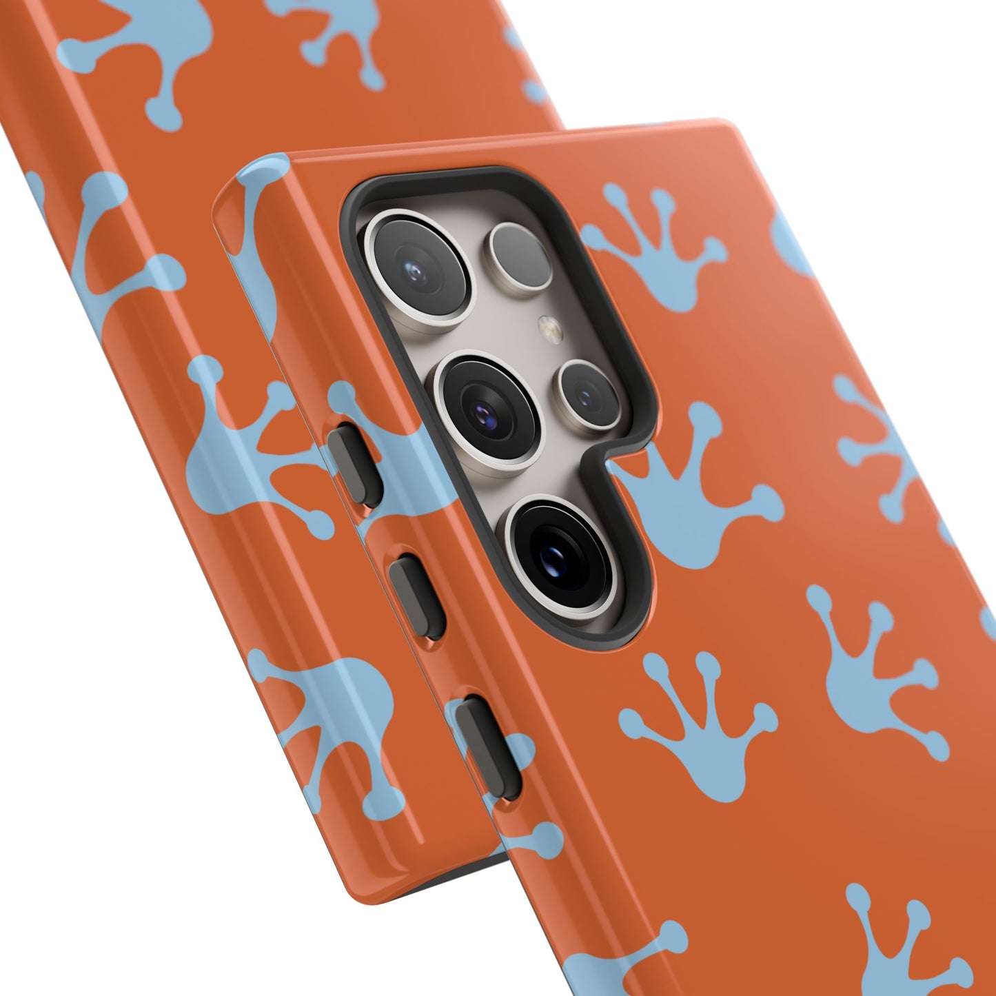 Frog Print Phone Case - Tough Cases, Orange Frog Design, Unique Gift, Fun Accessories, Vibrant Phone Cases, Cool Cases