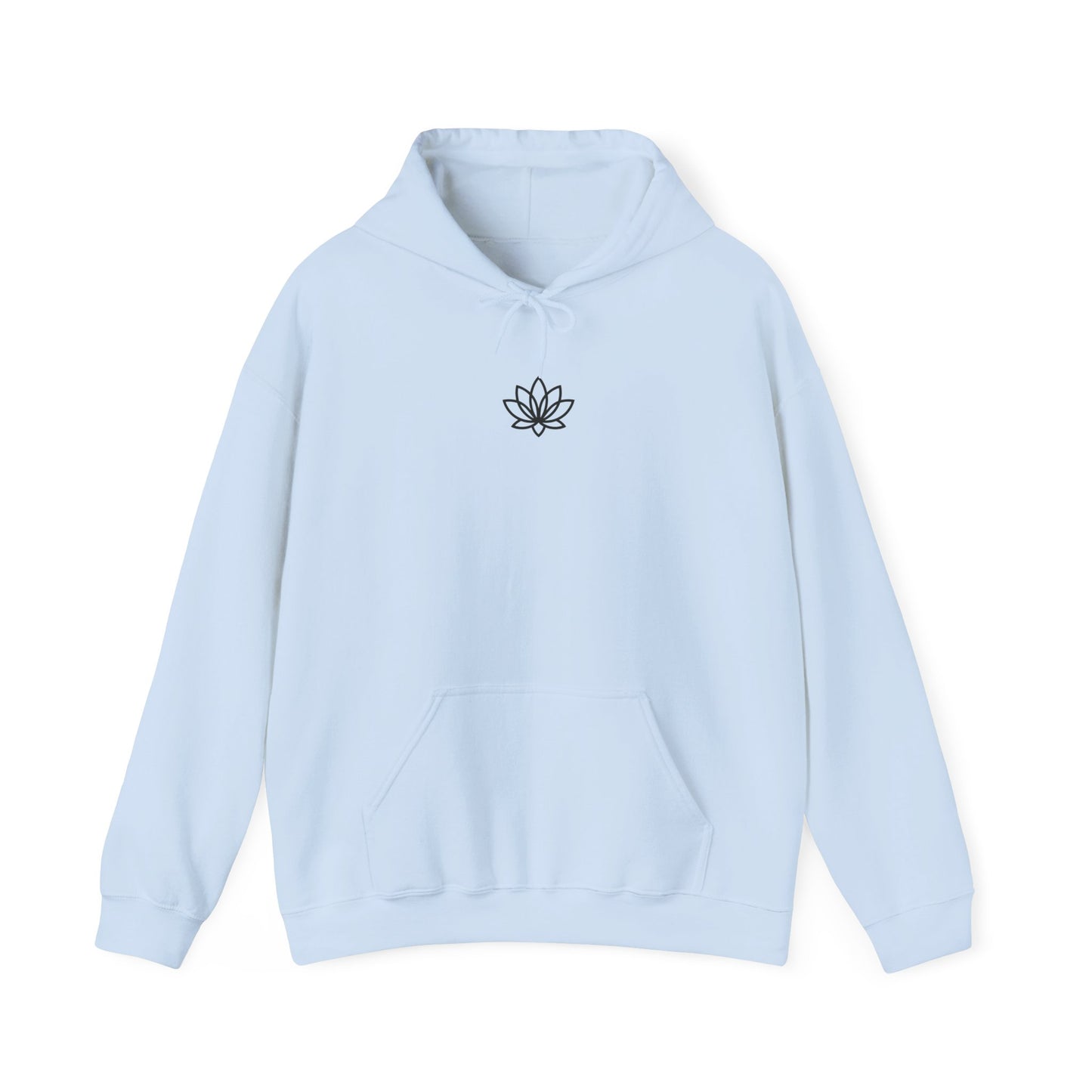 Lotus & Sun Graphic Hoodie - Cozy Unisex Sweatshirt, Trendy Casual Wear, Yoga Gift, Inspirational Apparel, Relaxed Style