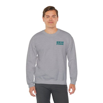 Zen Frog Crewneck Sweatshirt - Relaxed Vibe, Unisex Sweatshirt, Perfect for Cozy Days, Gift for Meditation Lovers, Casual Fashion