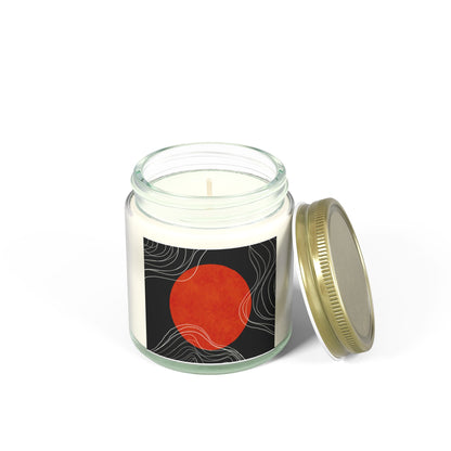 Artistic Scented Candle - Coconut Apricot Wax, Abstract Home Decor, Relaxation Gift, Aromatherapy, Modern Candle Holder