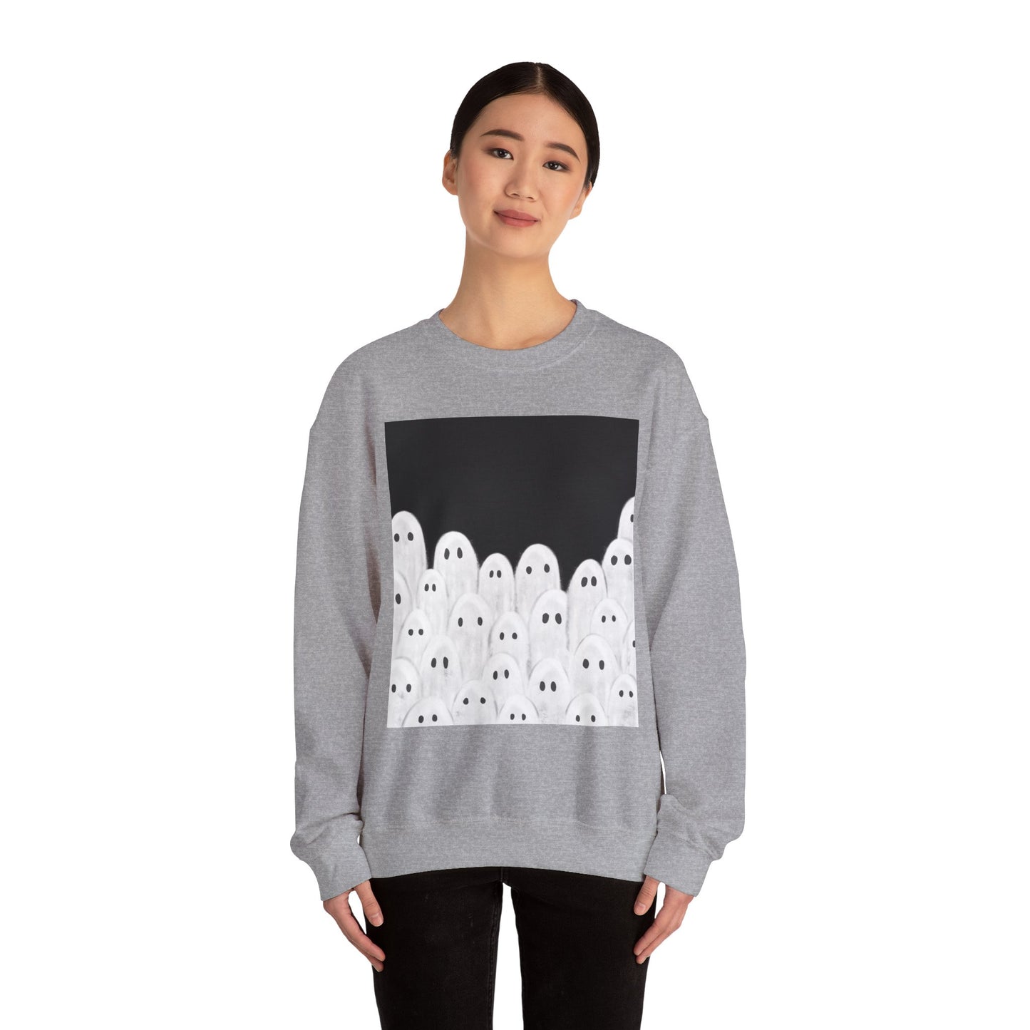 Painted Ghosts Crewneck | Cozy Sweatshirt, Perfect for Halloween, Fall, and Spooky Season