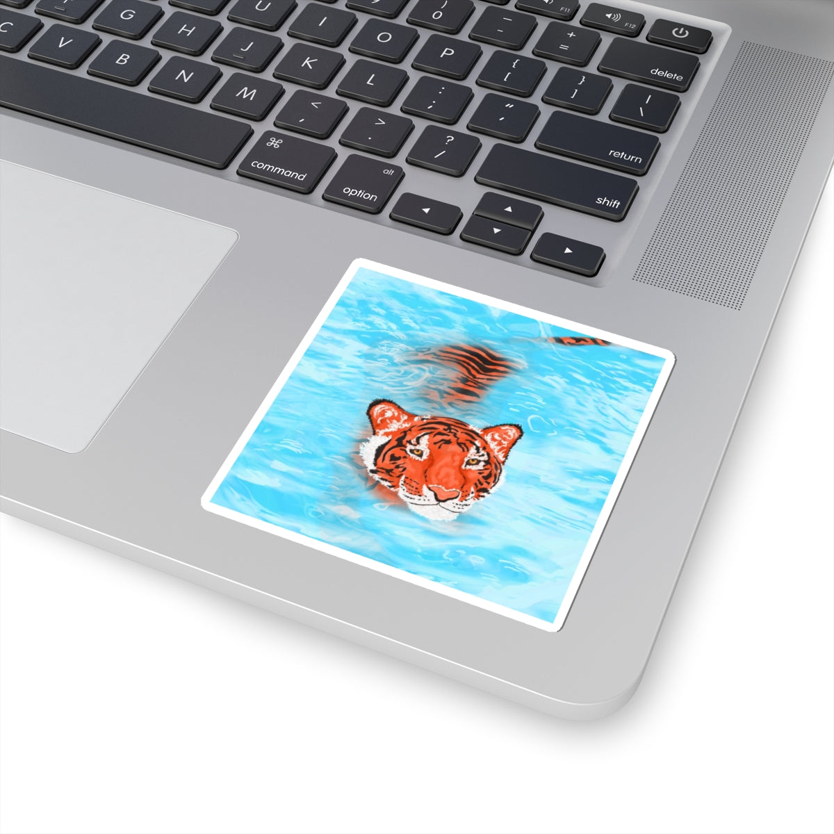 Vibrant Tiger Kiss-Cut Stickers - Wild Animal Art, Laptop Decals, Jungle Decor, Gift for Nature Lovers, Party Favors