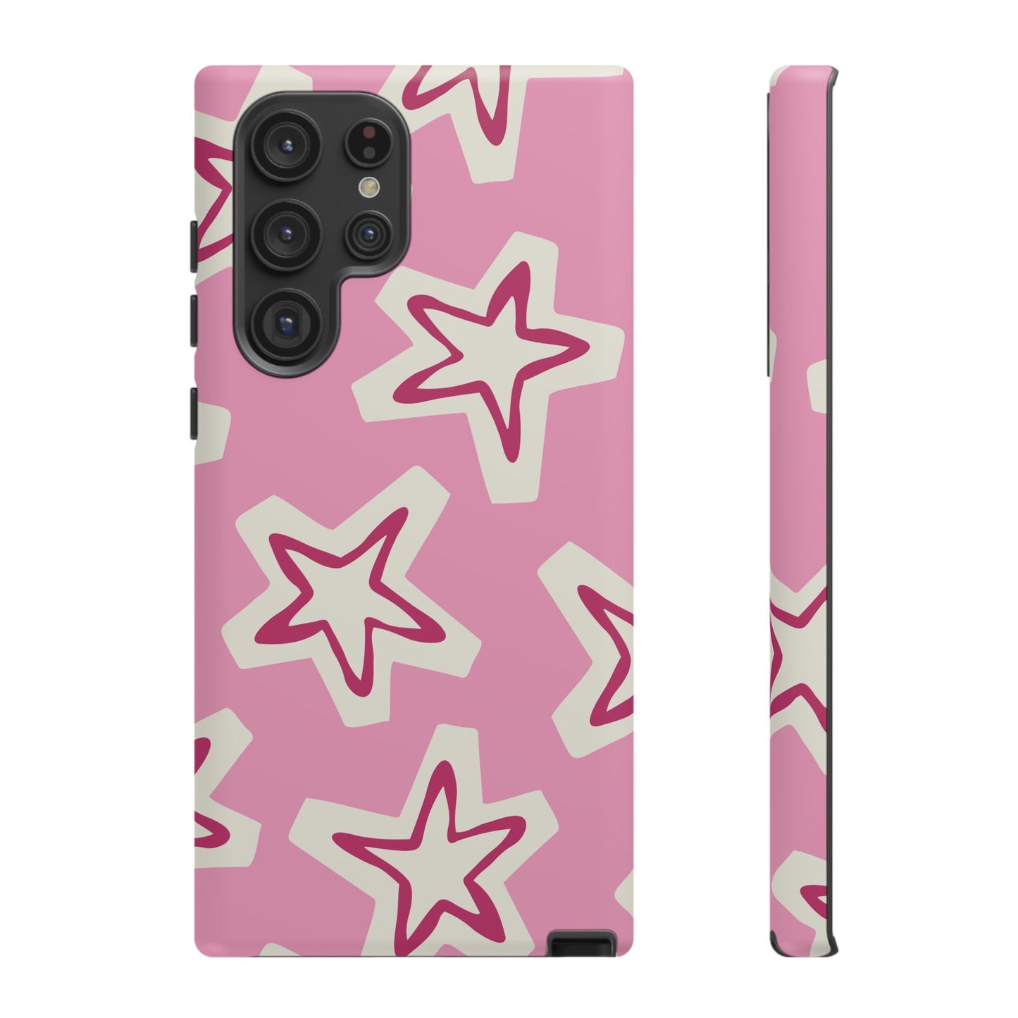 Starry Pink Phone Case | Tough Cases for Trendy Protection, Cute Gift, Fun Design, Holiday Match, Everyday Use