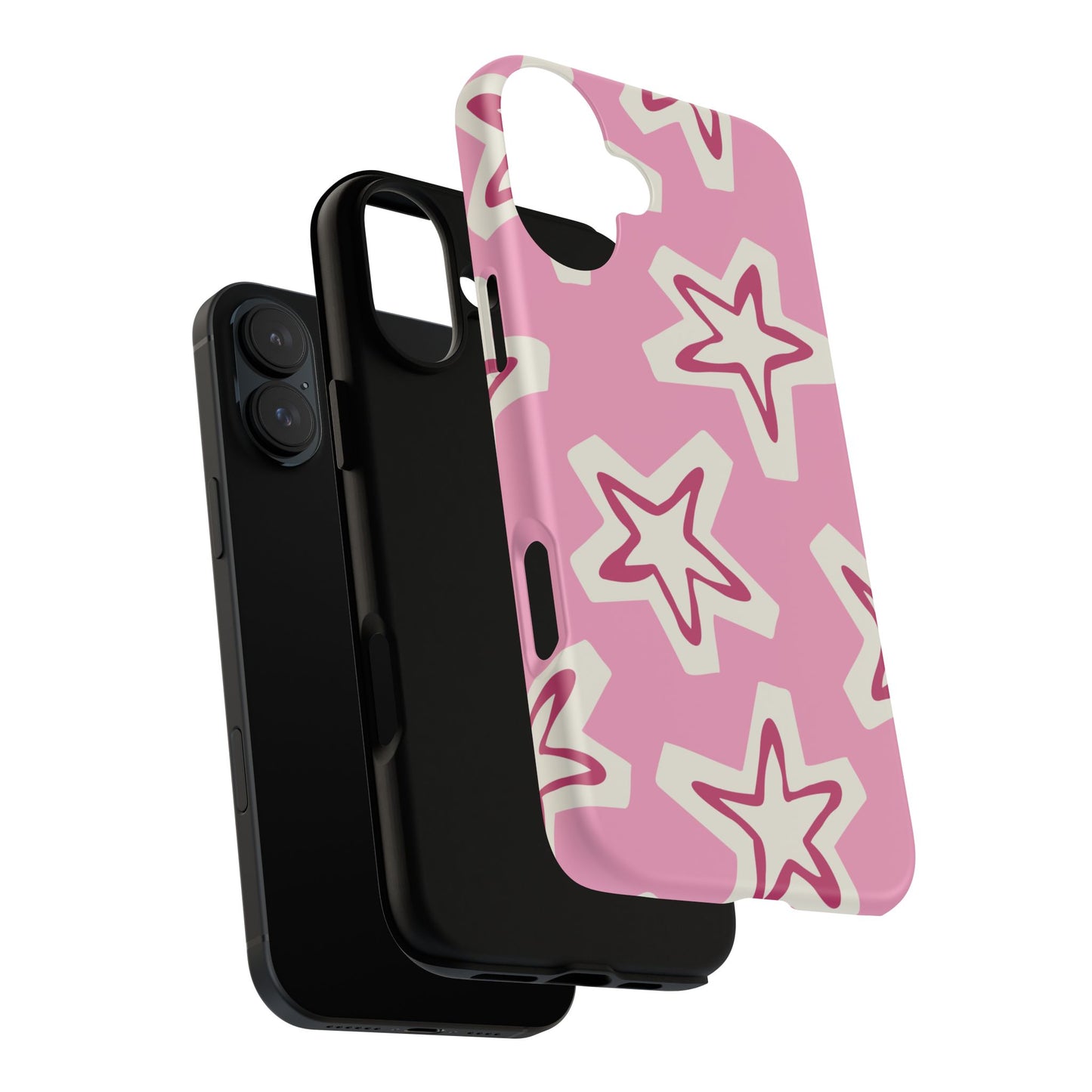 Starry Pink Phone Case | Tough Cases for Trendy Protection, Cute Gift, Fun Design, Holiday Match, Everyday Use