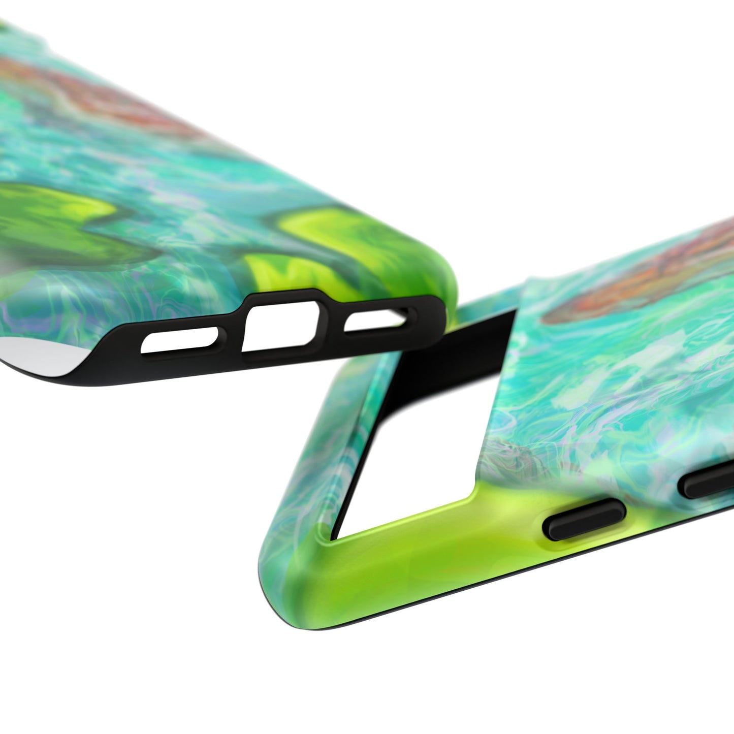 Watercolor Phone Case, Nature Lover Gift, Tough Phone Cover, Phone Accessory, Unique Design for Spring/Summer, Lily Pad, Fish Pond
