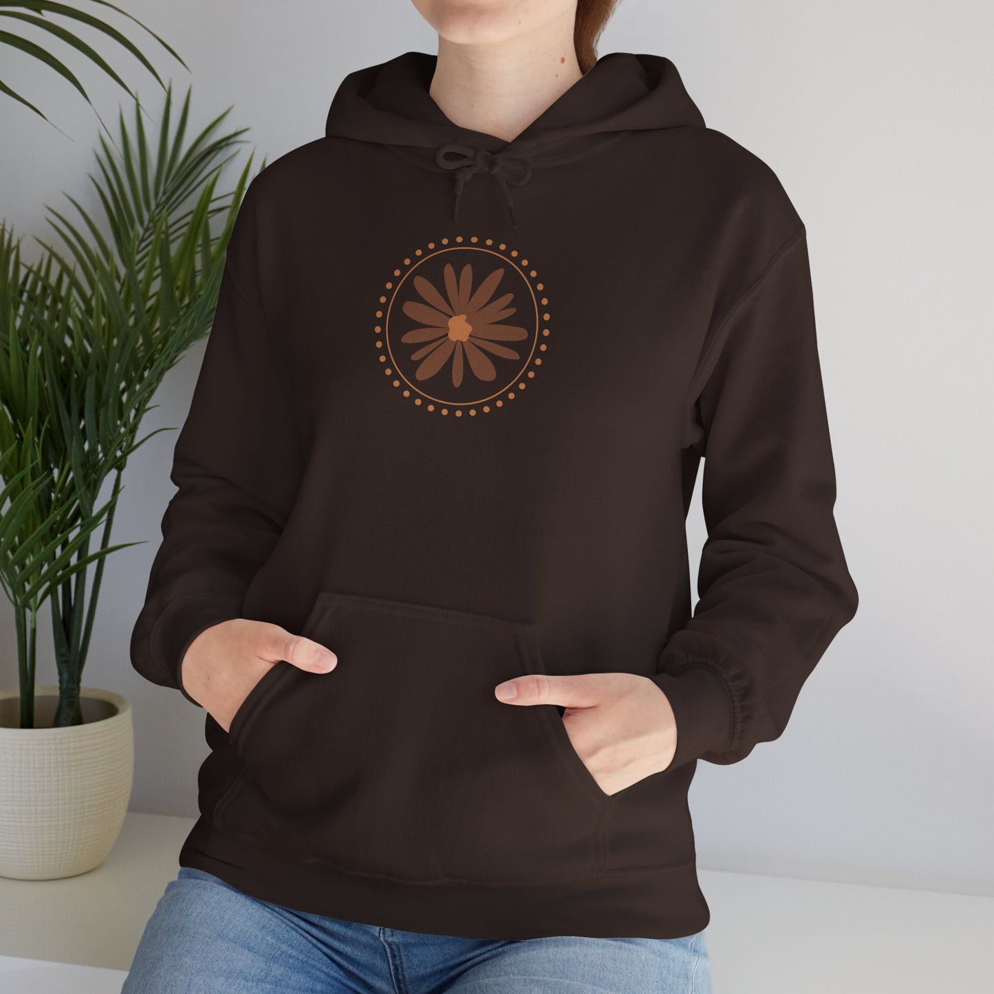 Chic Flower Design Unisex Hoodie, Cozy Sweatshirt, Trendy Gift for Her, Fall Fashion, Casual Comfort Wear